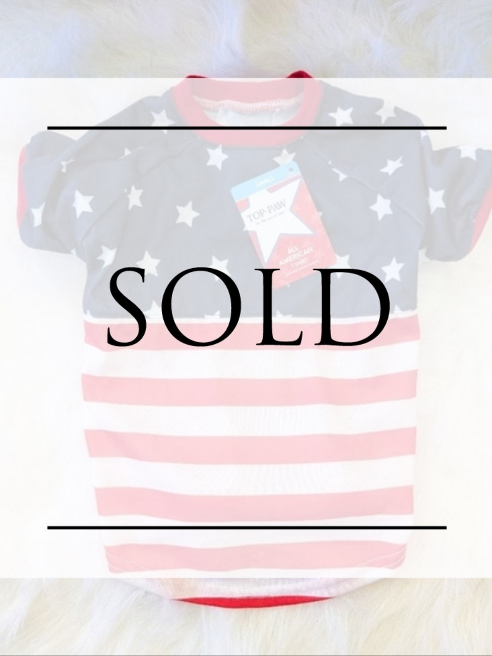 SOLD** American Flag Dog Shirt Small New